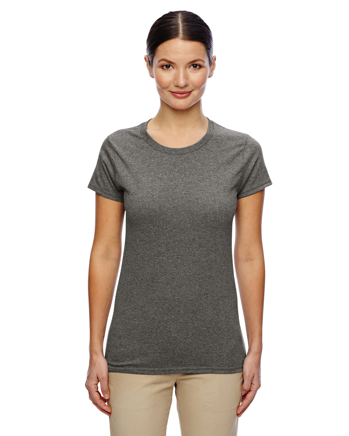 Gildan G500L Ladies Solid Heavy Cotton Short Sleeve Plain Blank Casual T-Shirt - Picture 14 of 33