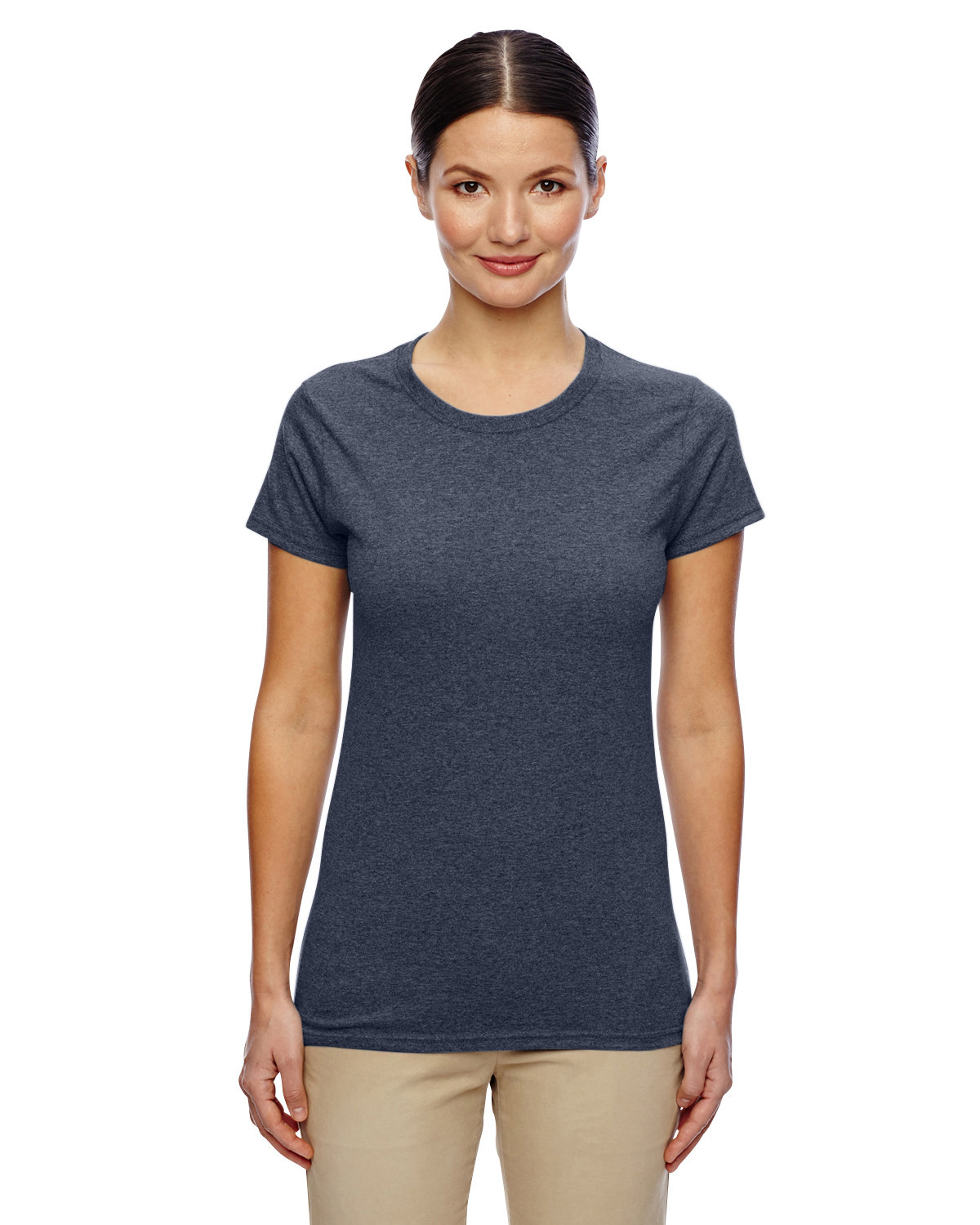 Gildan G500L Ladies Solid Heavy Cotton Short Sleeve Plain Blank Casual T-Shirt - Picture 15 of 33
