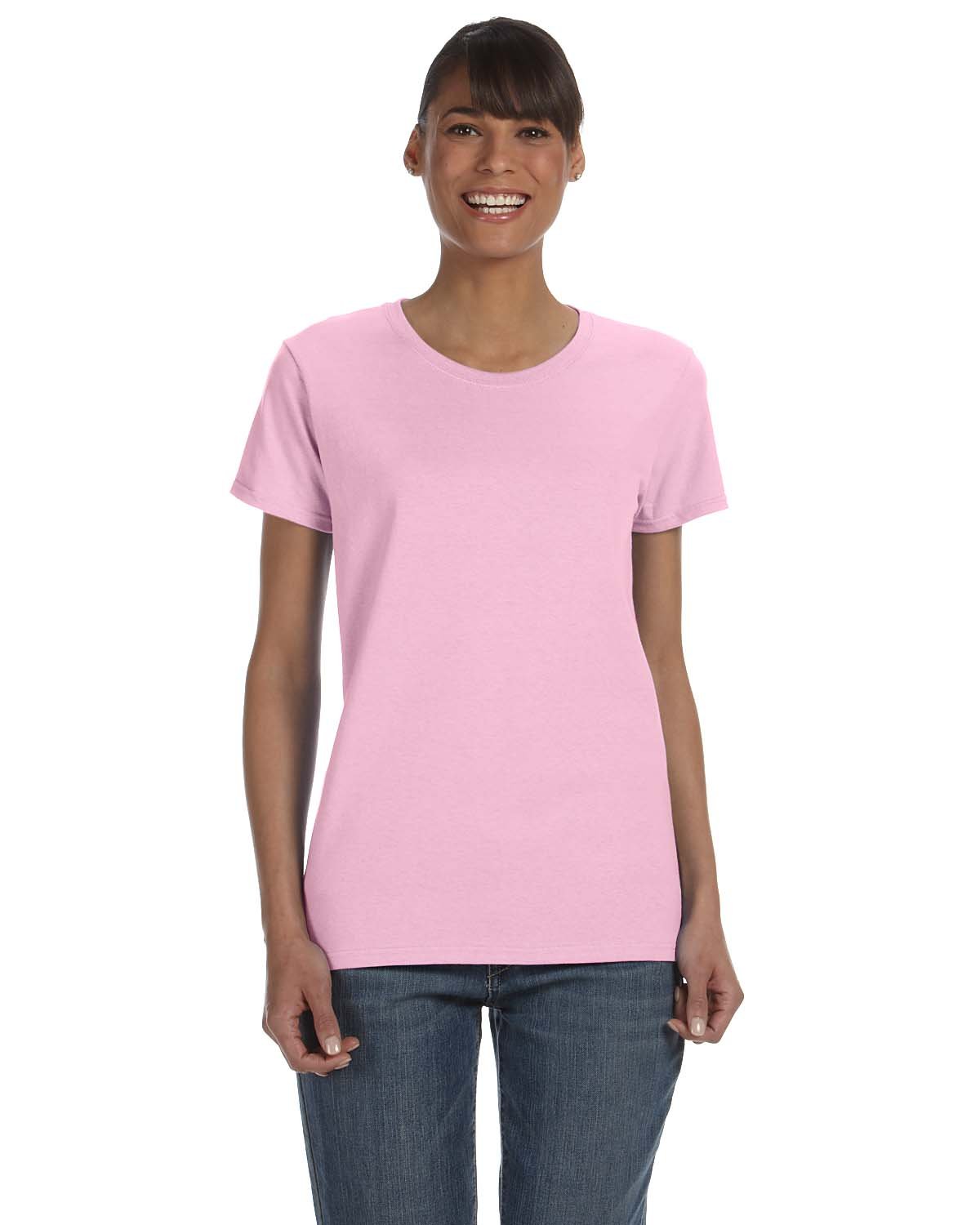 Gildan G500L Ladies Solid Heavy Cotton Short Sleeve Plain Blank Casual T-Shirt - Picture 21 of 33