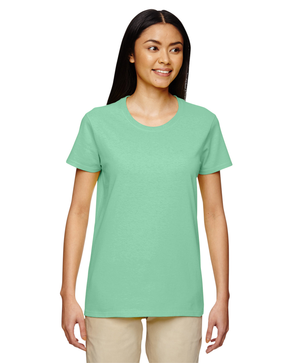 Gildan G500L Ladies Solid Heavy Cotton Short Sleeve Plain Blank Casual T-Shirt - Picture 23 of 33