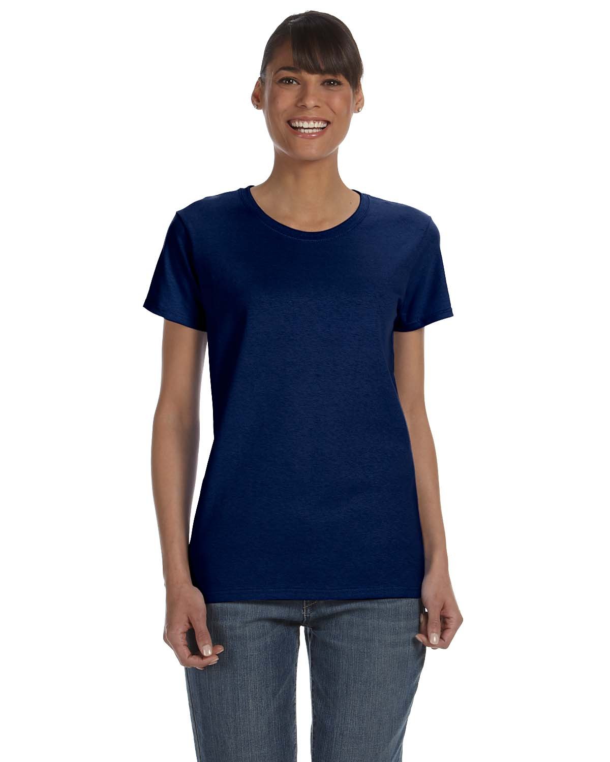 Gildan G500L Ladies Solid Heavy Cotton Short Sleeve Plain Blank Casual T-Shirt - Picture 24 of 33