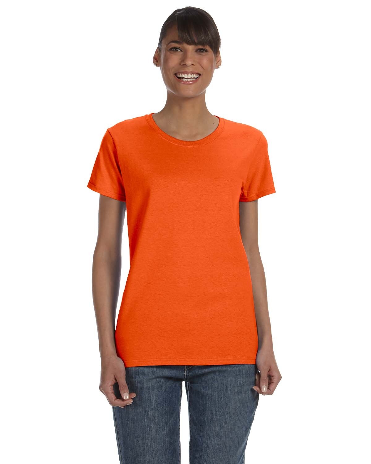 Gildan G500L Ladies Solid Heavy Cotton Short Sleeve Plain Blank Casual T-Shirt - Picture 25 of 33