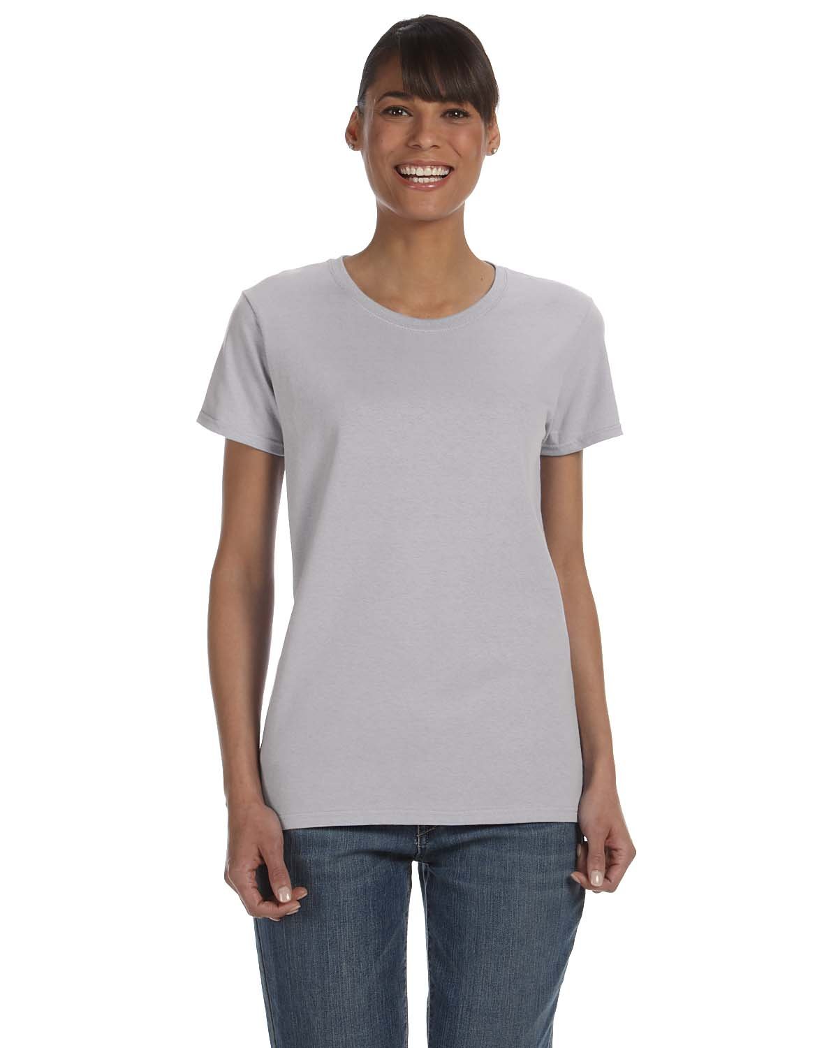 Gildan G500L Ladies Solid Heavy Cotton Short Sleeve Plain Blank Casual T-Shirt - Picture 30 of 33
