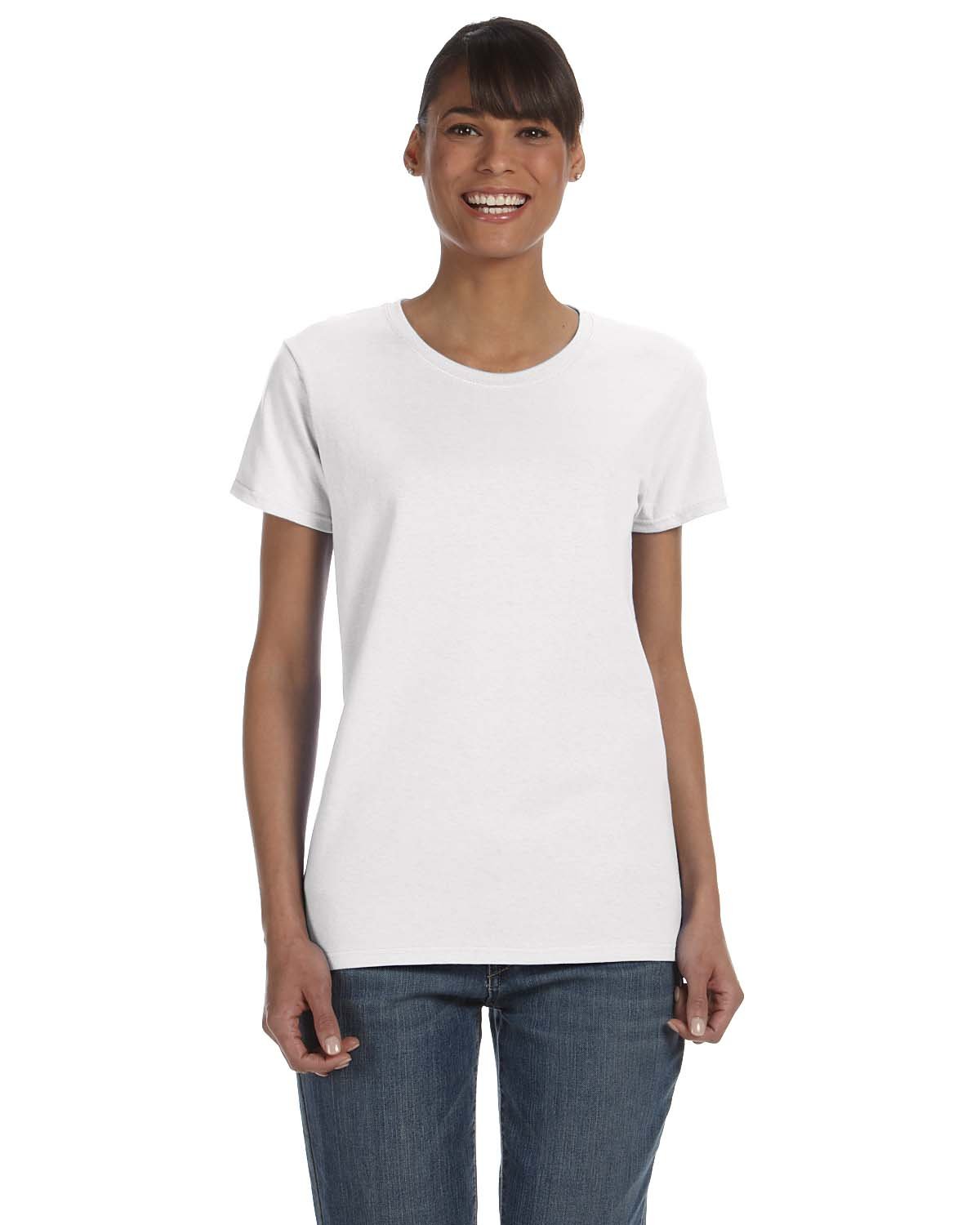 Gildan G500L Ladies Solid Heavy Cotton Short Sleeve Plain Blank Casual T-Shirt - Picture 33 of 33