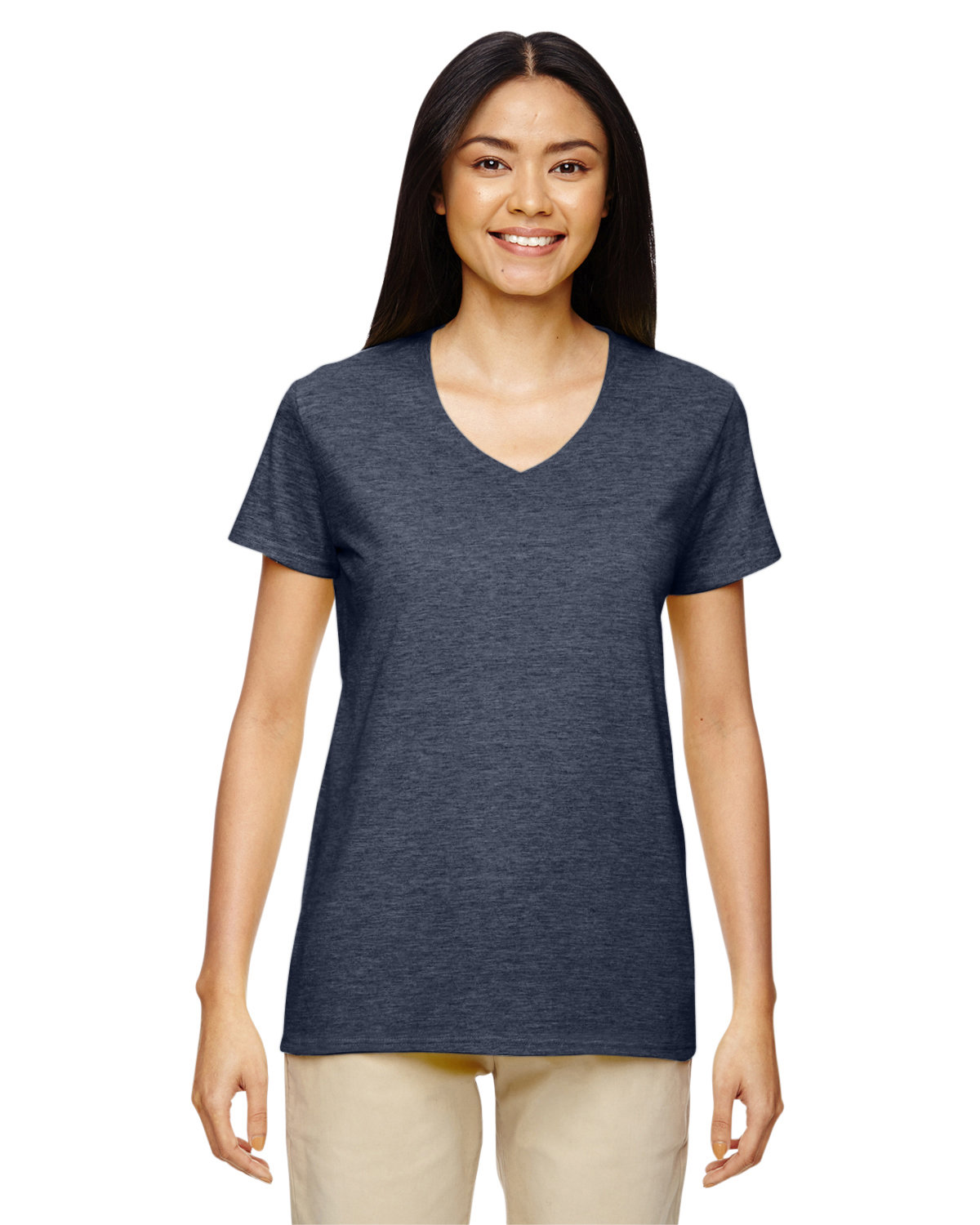 10 Pack Of Gildan G500VL Ladies Solid Heavy Cotton T Shirt Blank V-Neck T-Shirt - Picture 7 of 17