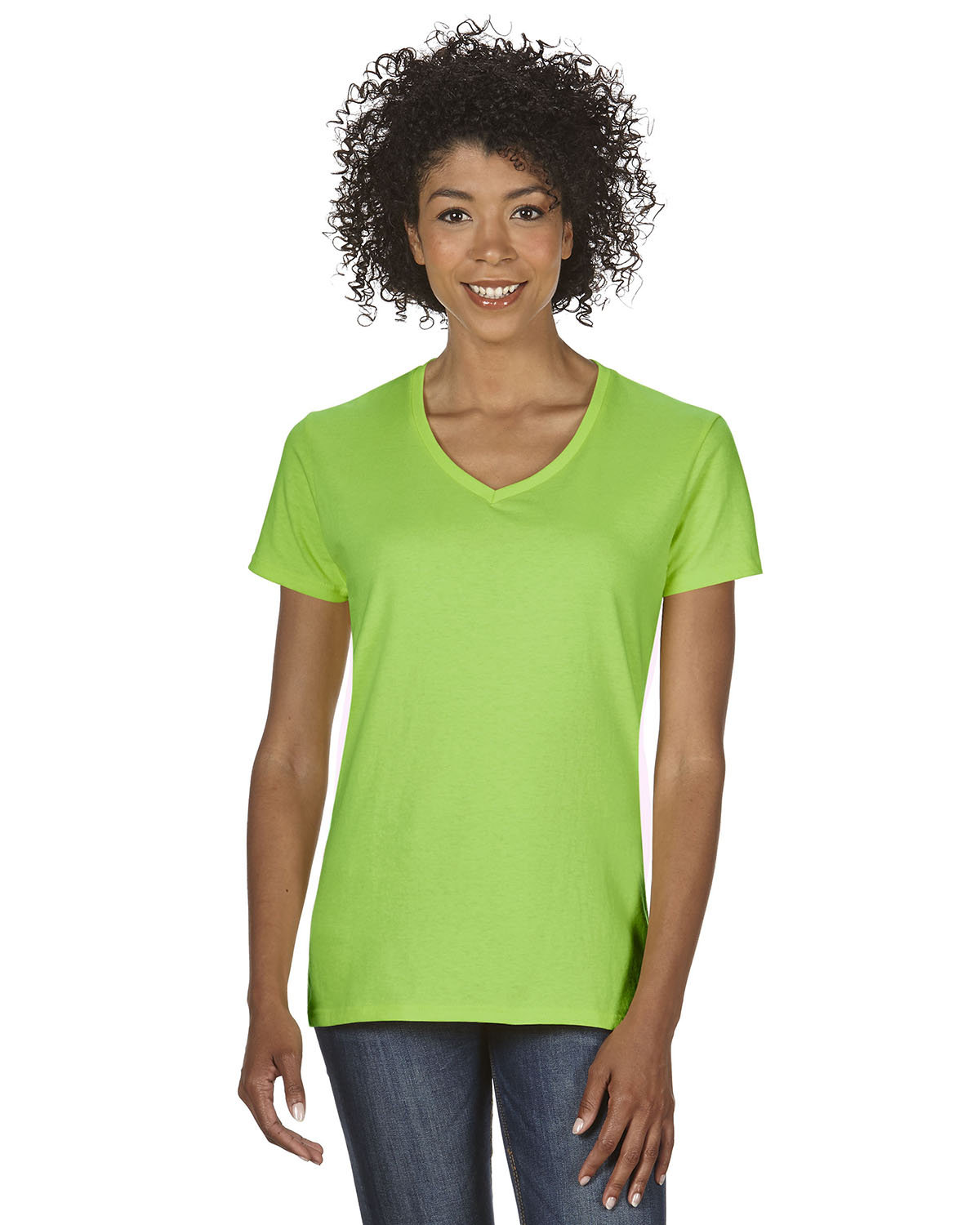 10 Pack Of Gildan G500VL Ladies Solid Heavy Cotton T Shirt Blank V-Neck T-Shirt - Picture 10 of 17
