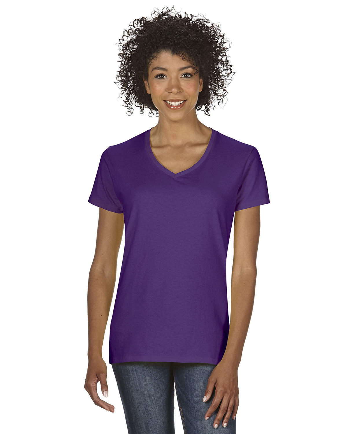 10 Pack Of Gildan G500VL Ladies Solid Heavy Cotton T Shirt Blank V-Neck T-Shirt - Picture 12 of 17