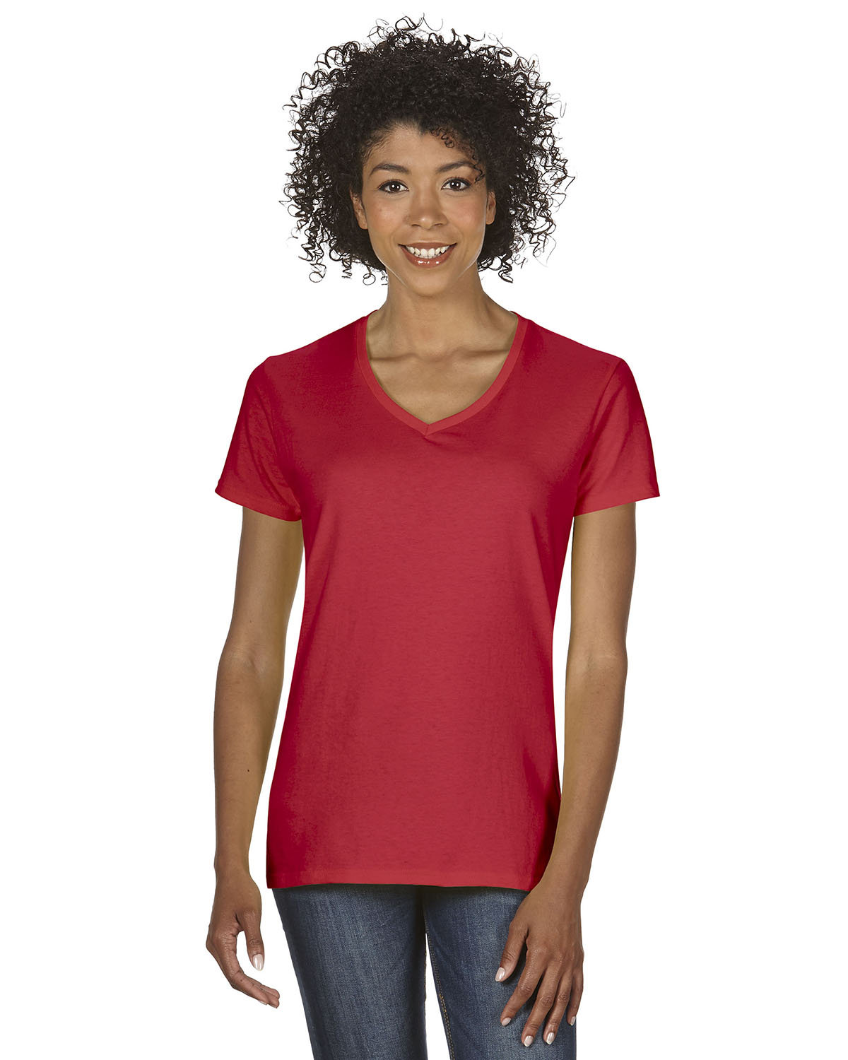 10 Pack Of Gildan G500VL Ladies Solid Heavy Cotton T Shirt Blank V-Neck T-Shirt - Picture 13 of 17