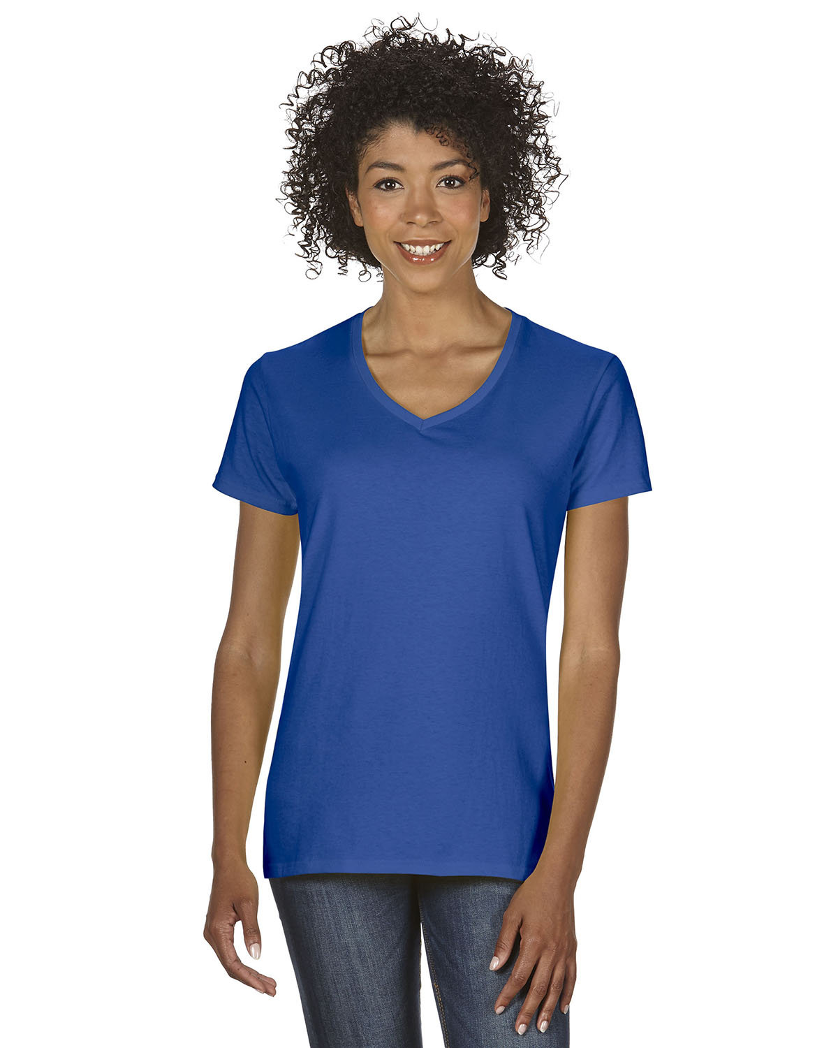 10 Pack Of Gildan G500VL Ladies Solid Heavy Cotton T Shirt Blank V-Neck T-Shirt - Picture 14 of 17