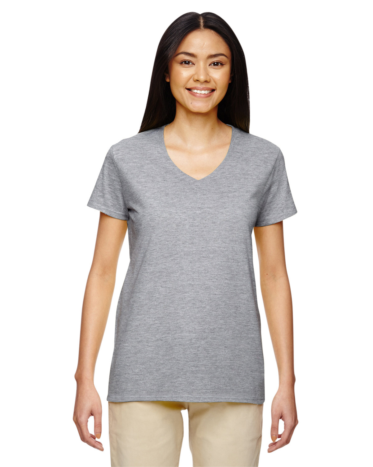 10 Pack Of Gildan G500VL Ladies Solid Heavy Cotton T Shirt Blank V-Neck T-Shirt - Picture 16 of 17