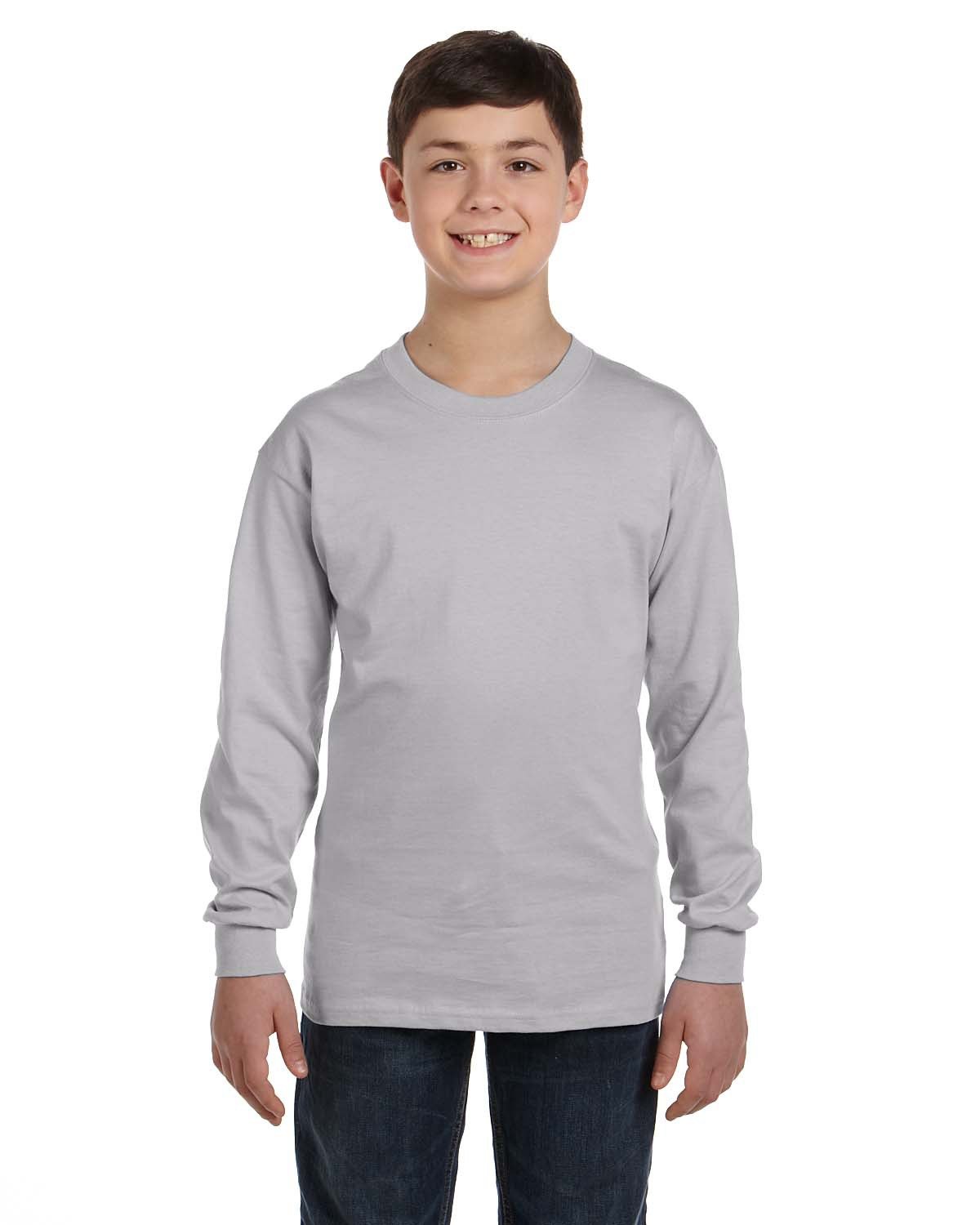10 Pack Of Gildan G540B Youth Solid Heavy Cotton Long Sleeve Tee Blank T-Shirt - Picture 11 of 12