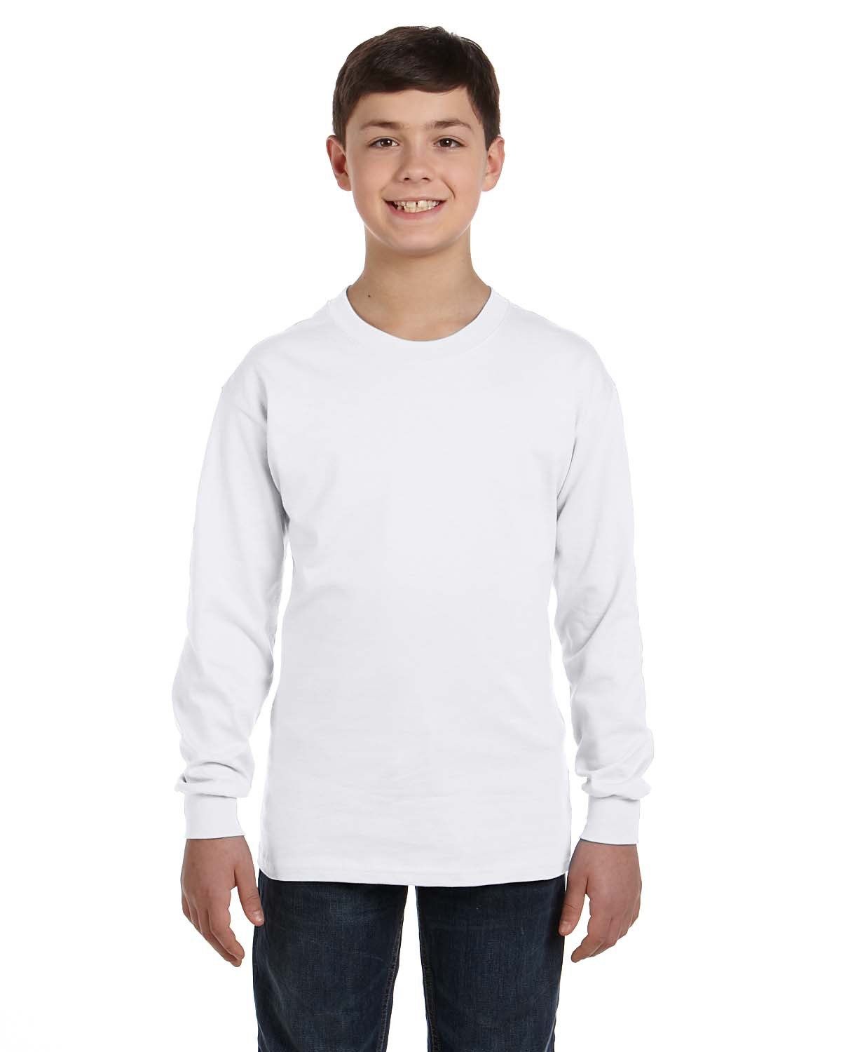 10 Pack Of Gildan G540B Youth Solid Heavy Cotton Long Sleeve Tee Blank T-Shirt - Picture 12 of 12
