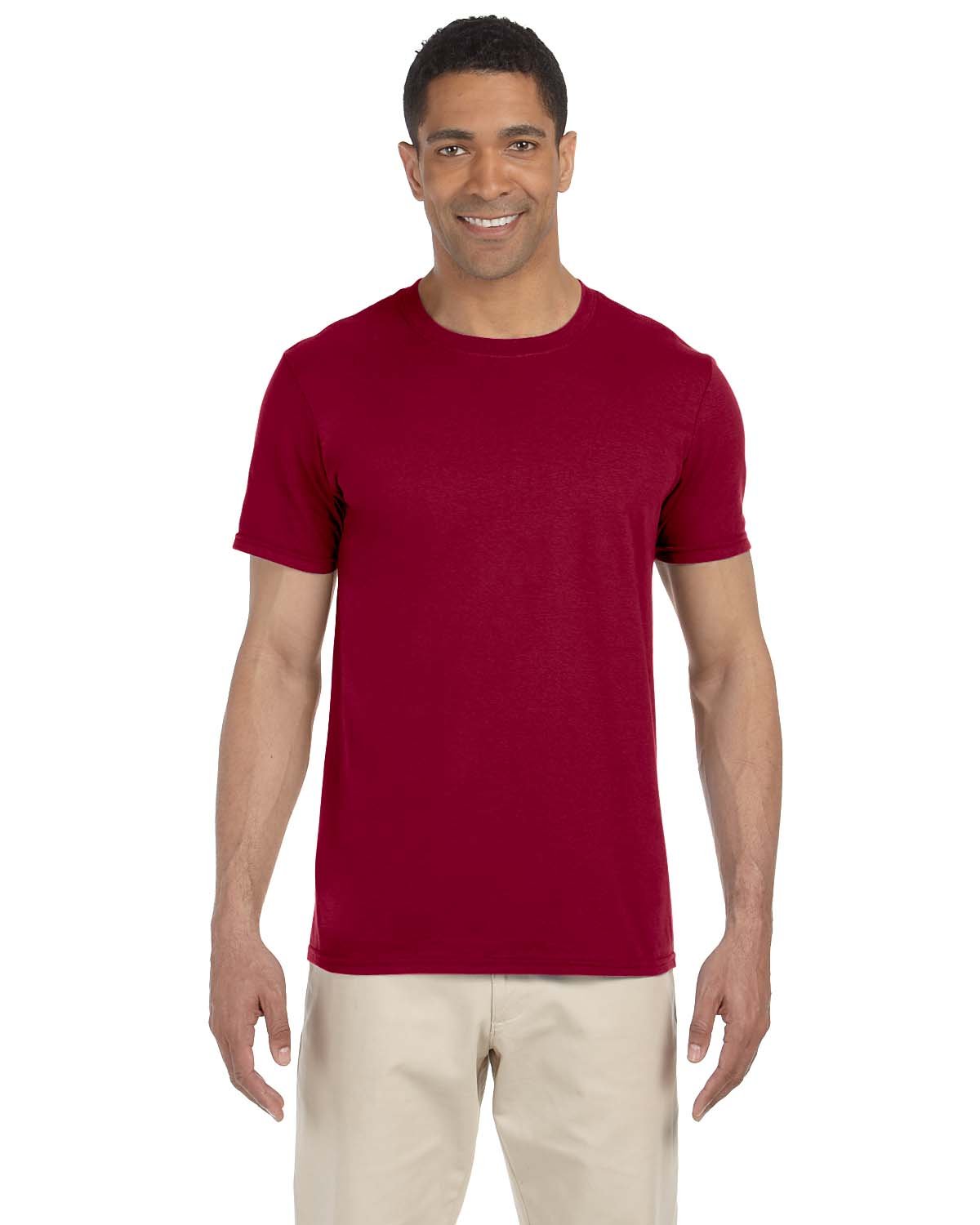 Gildan G640 Adult Preshrunk Ringspun Short Sleeve Plain Softstyle Jersey T-Shirt - Picture 7 of 65