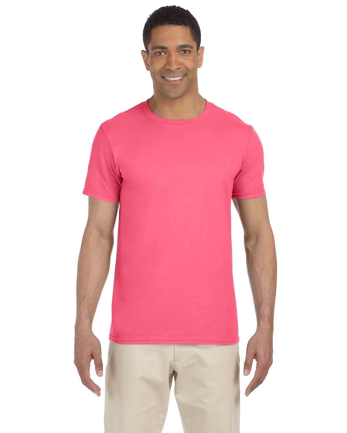 Gildan G640 Adult Preshrunk Ringspun Short Sleeve Plain Softstyle Jersey T-Shirt - Picture 11 of 65