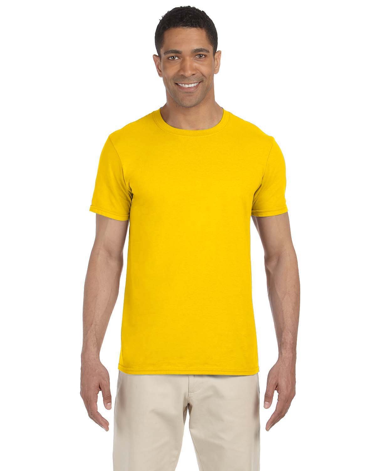 Gildan G640 Adult Preshrunk Ringspun Short Sleeve Plain Softstyle Jersey T-Shirt - Picture 13 of 65
