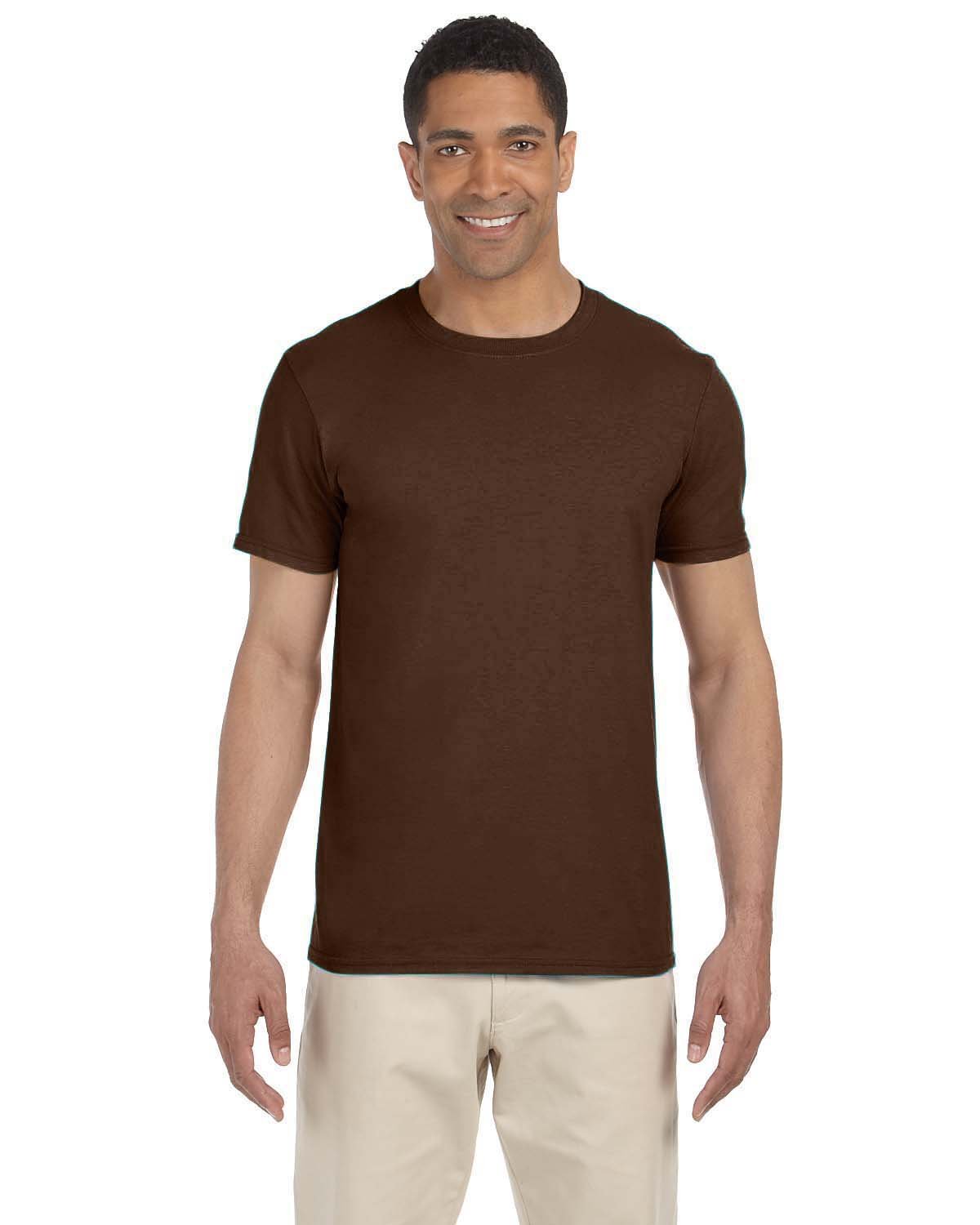 Gildan G640 Adult Preshrunk Ringspun Short Sleeve Plain Softstyle Jersey T-Shirt - Picture 14 of 65