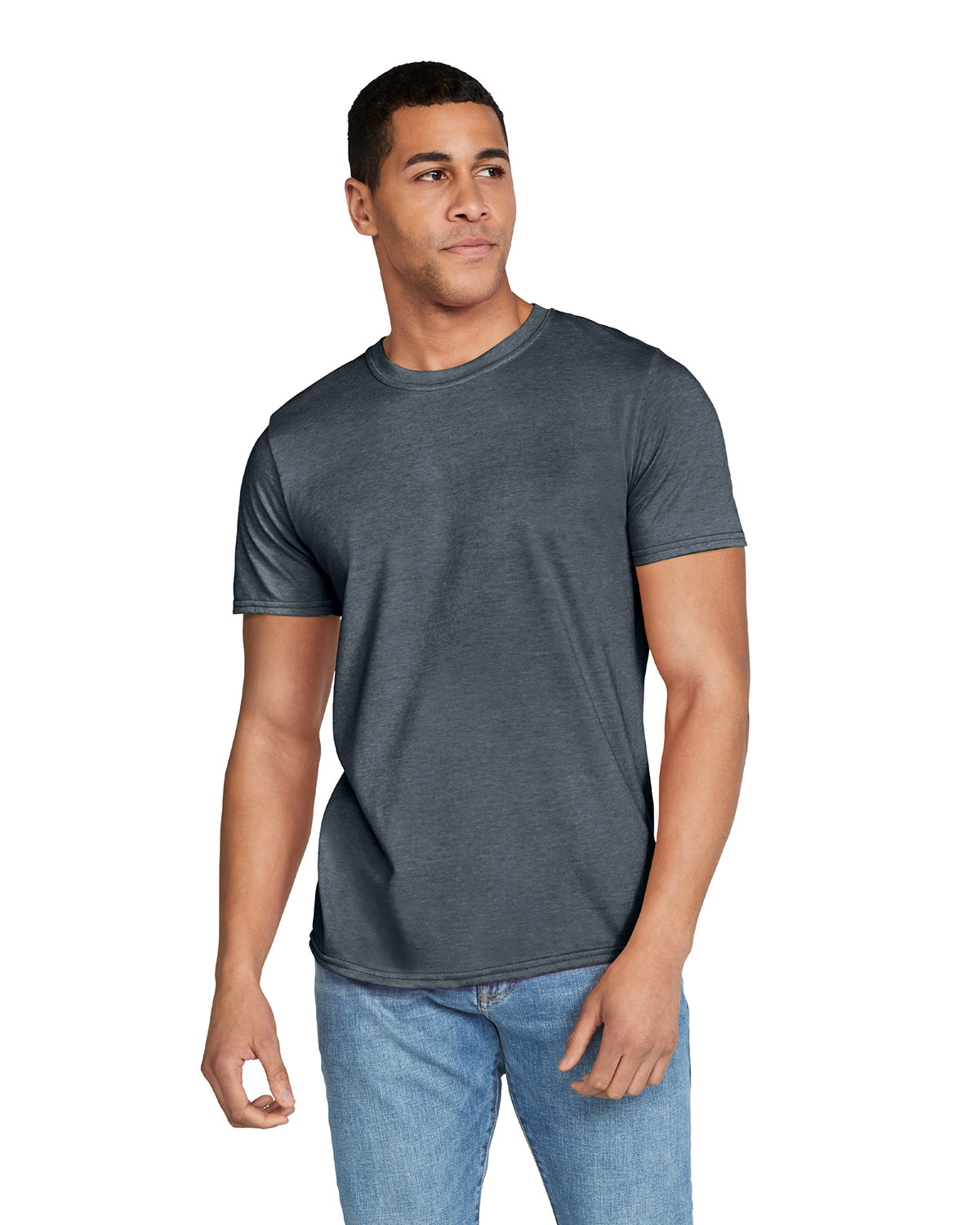 Gildan G640 Adult Preshrunk Ringspun Short Sleeve Plain Softstyle Jersey T-Shirt - Picture 15 of 65