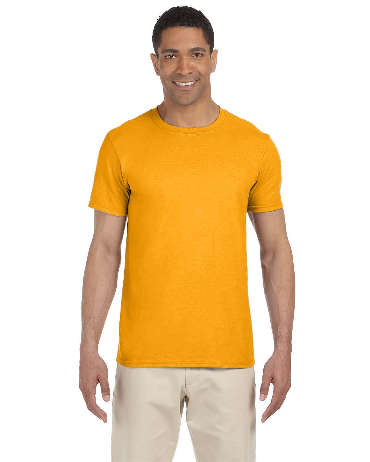 Gildan G640 Adult Preshrunk Ringspun Short Sleeve Plain Softstyle Jersey T-Shirt - Picture 17 of 65