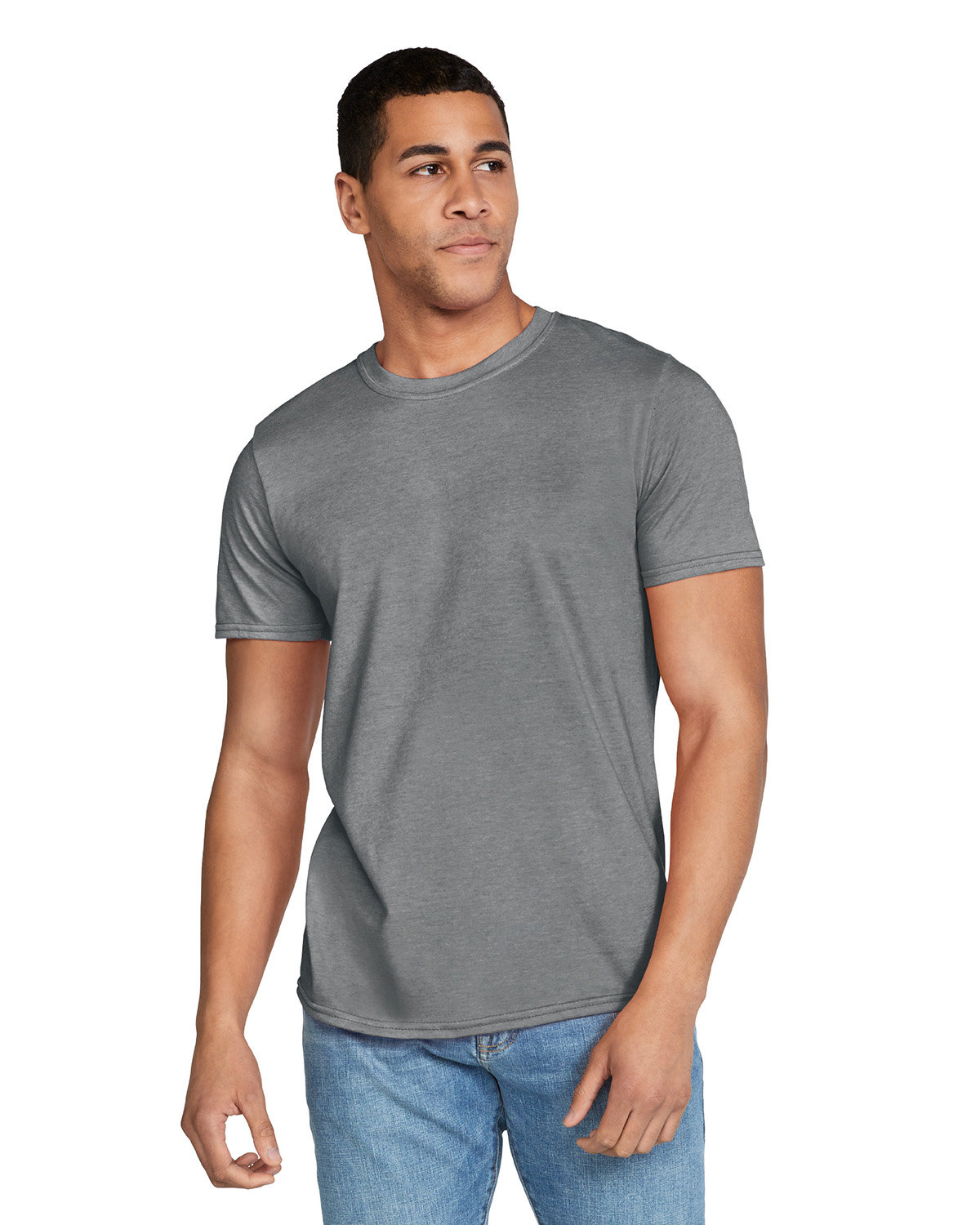 Gildan G640 Adult Preshrunk Ringspun Short Sleeve Plain Softstyle Jersey T-Shirt - Picture 18 of 65