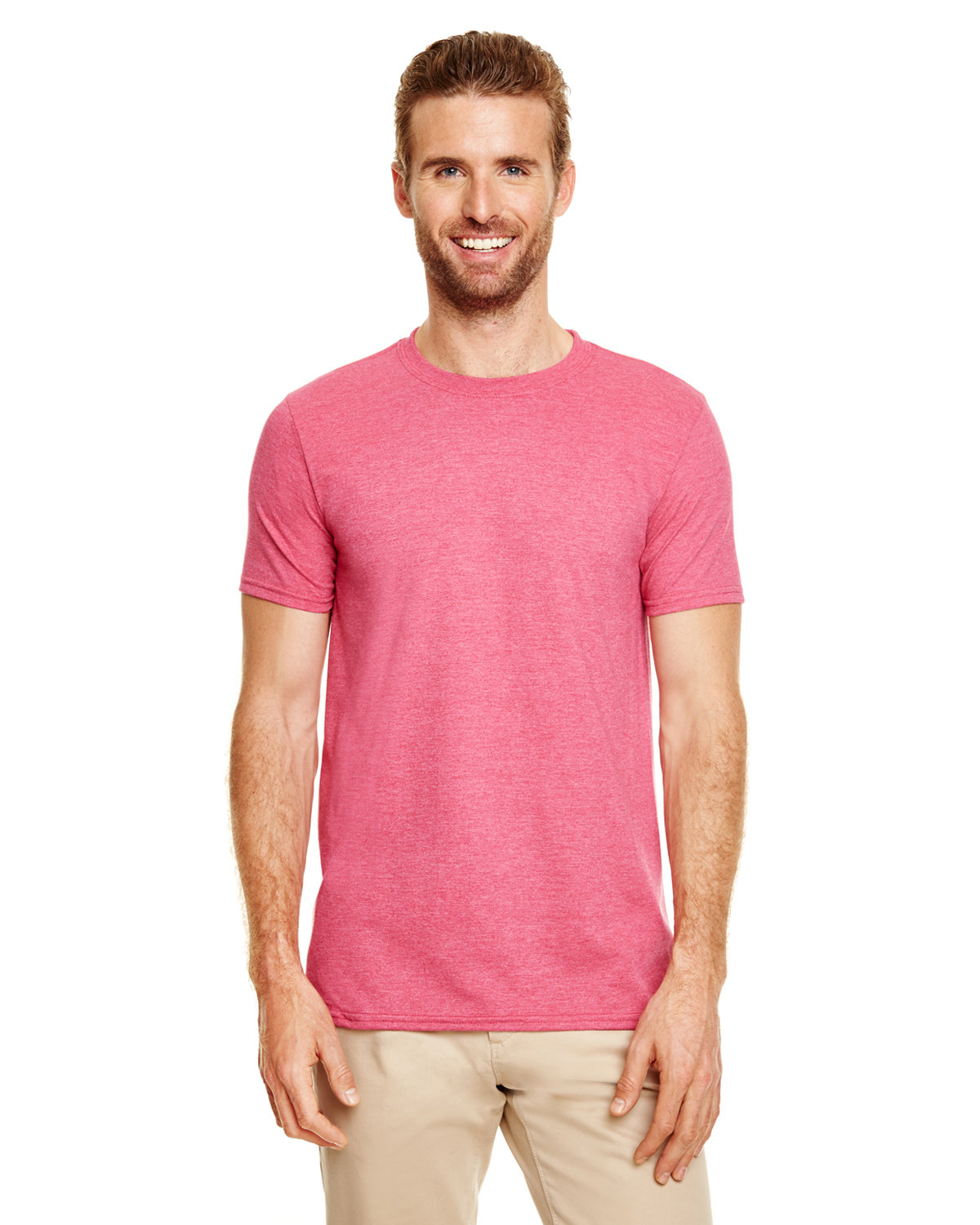 Gildan G640 Adult Preshrunk Ringspun Short Sleeve Plain Softstyle Jersey T-Shirt - Picture 20 of 65