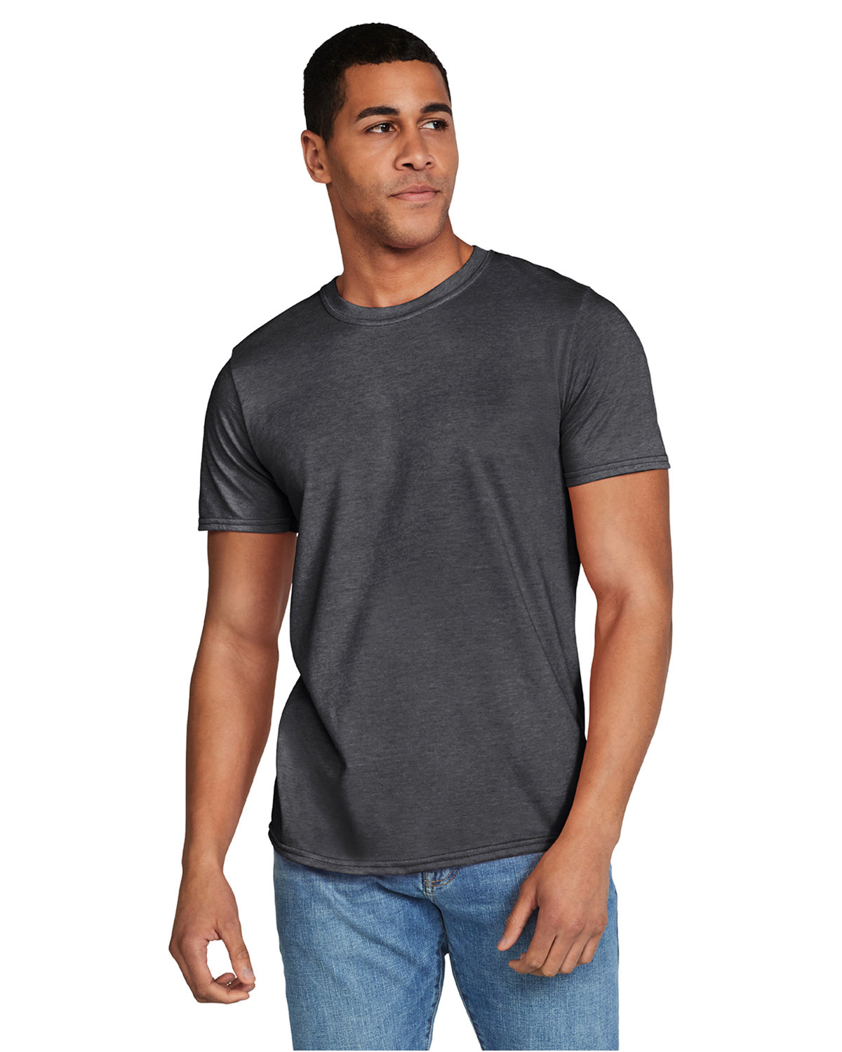 Gildan G640 Adult Preshrunk Ringspun Short Sleeve Plain Softstyle Jersey T-Shirt - Picture 21 of 65