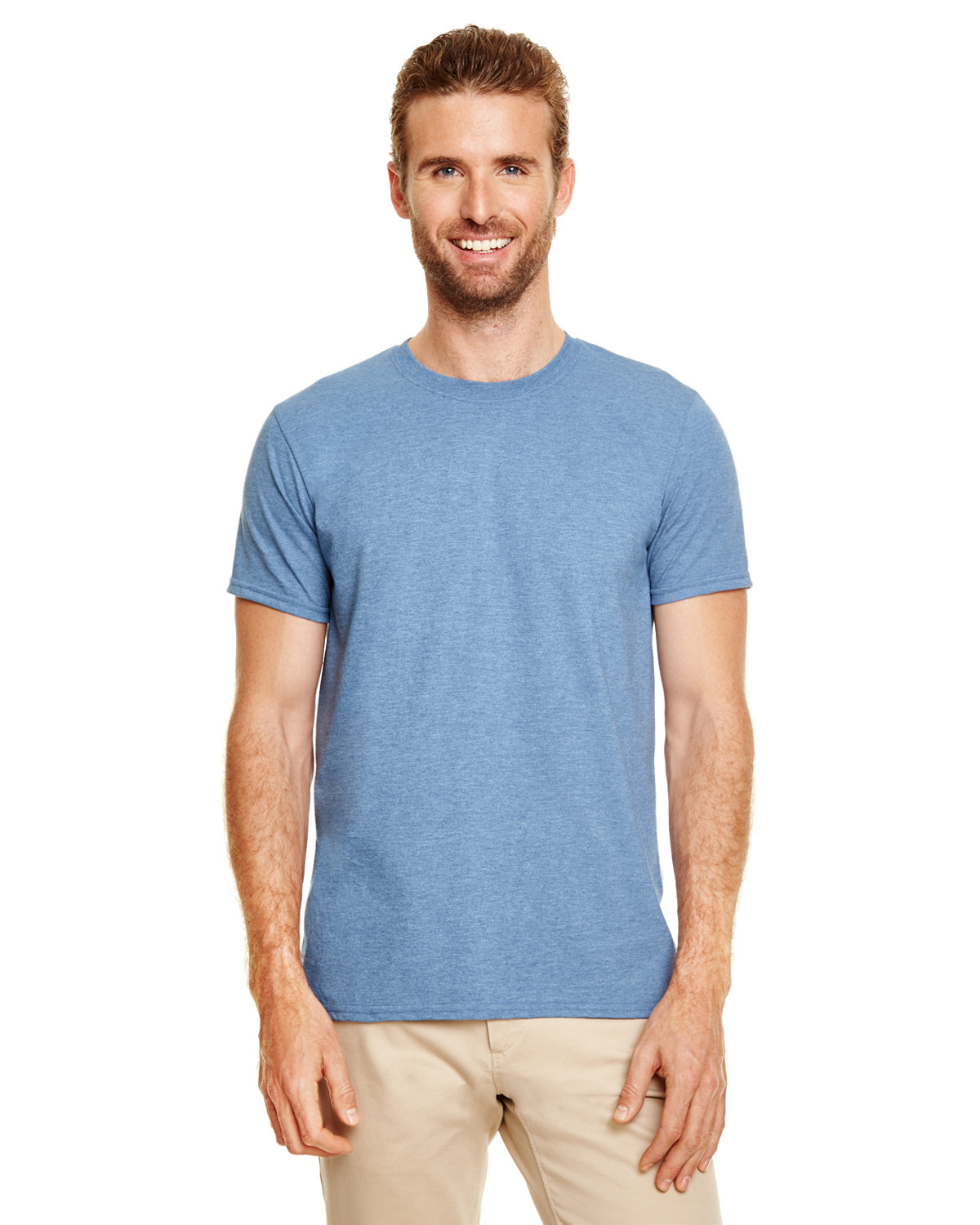 Gildan G640 Adult Preshrunk Ringspun Short Sleeve Plain Softstyle Jersey T-Shirt - Picture 22 of 65