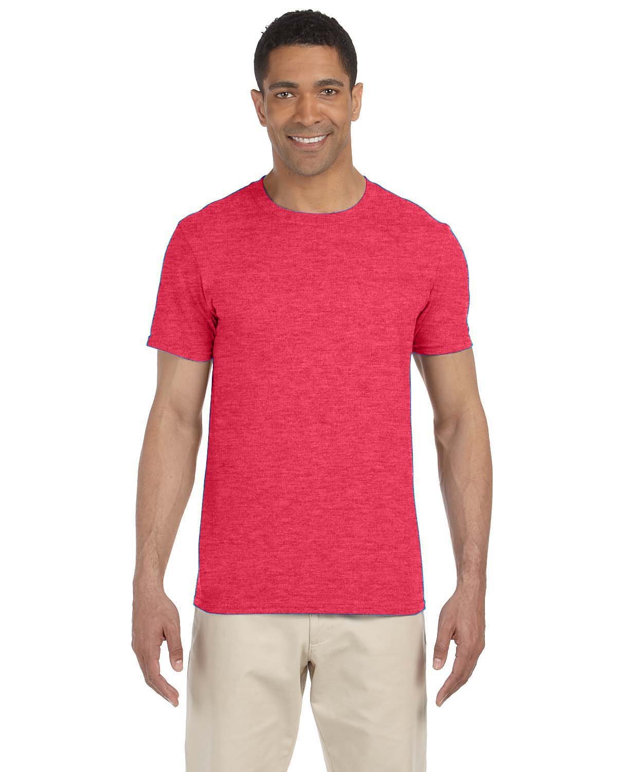 Gildan G640 Adult Preshrunk Ringspun Short Sleeve Plain Softstyle Jersey T-Shirt - Picture 27 of 65