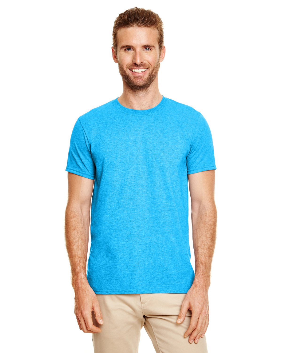 Gildan G640 Adult Preshrunk Ringspun Short Sleeve Plain Softstyle Jersey T-Shirt - Picture 29 of 65