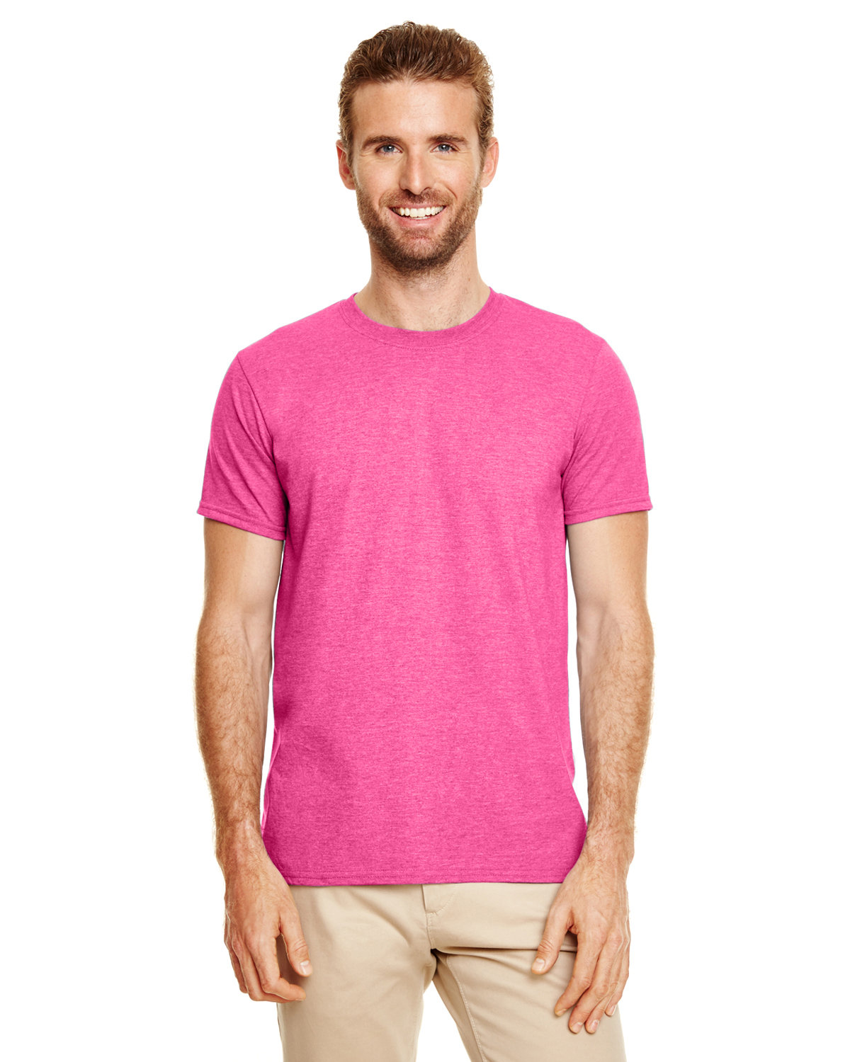 Gildan G640 Adult Preshrunk Ringspun Short Sleeve Plain Softstyle Jersey T-Shirt - Picture 32 of 65