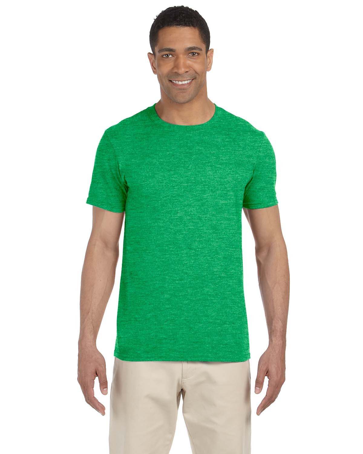 Gildan G640 Adult Preshrunk Ringspun Short Sleeve Plain Softstyle Jersey T-Shirt - Picture 33 of 65