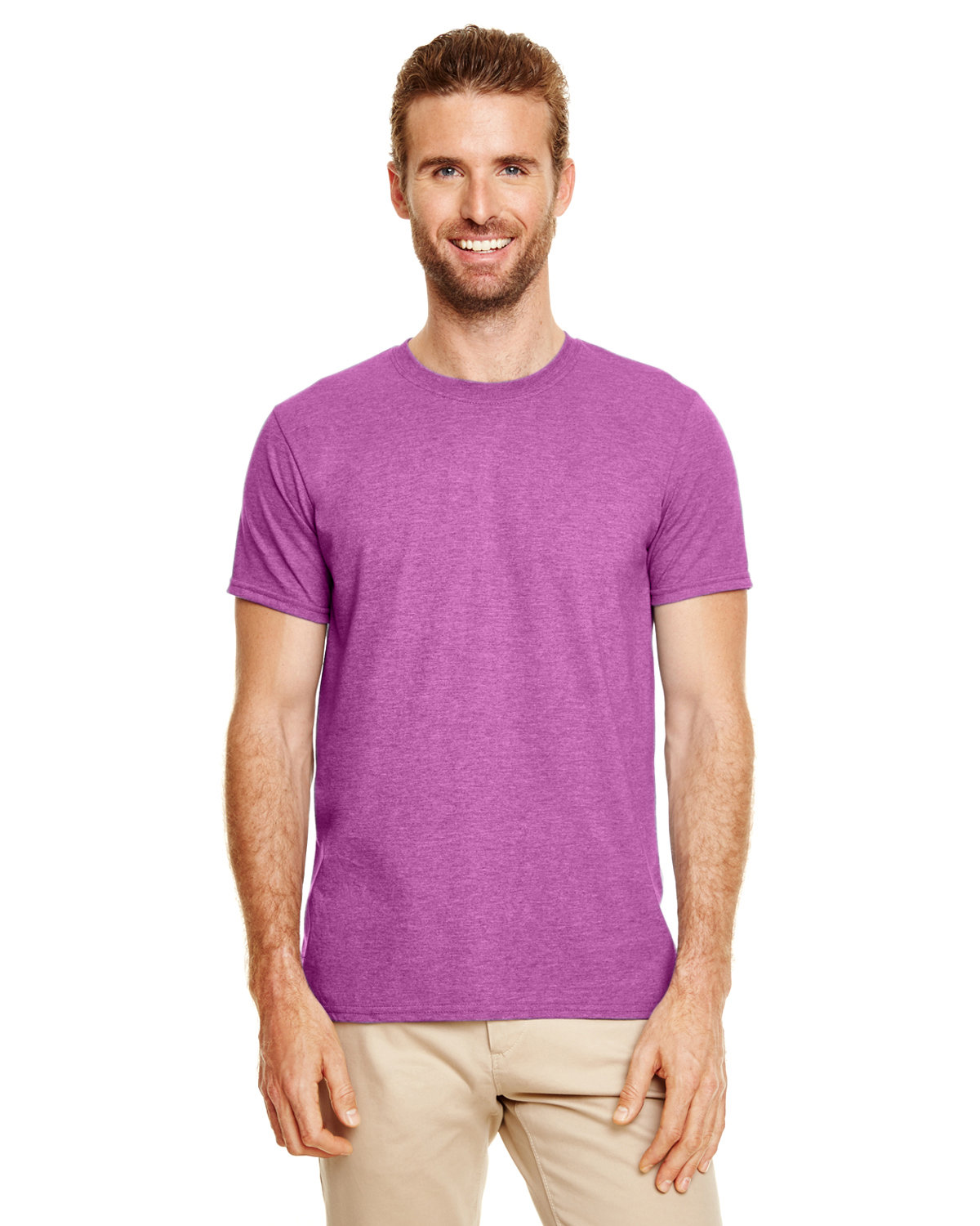 Gildan G640 Adult Preshrunk Ringspun Short Sleeve Plain Softstyle Jersey T-Shirt - Picture 34 of 65