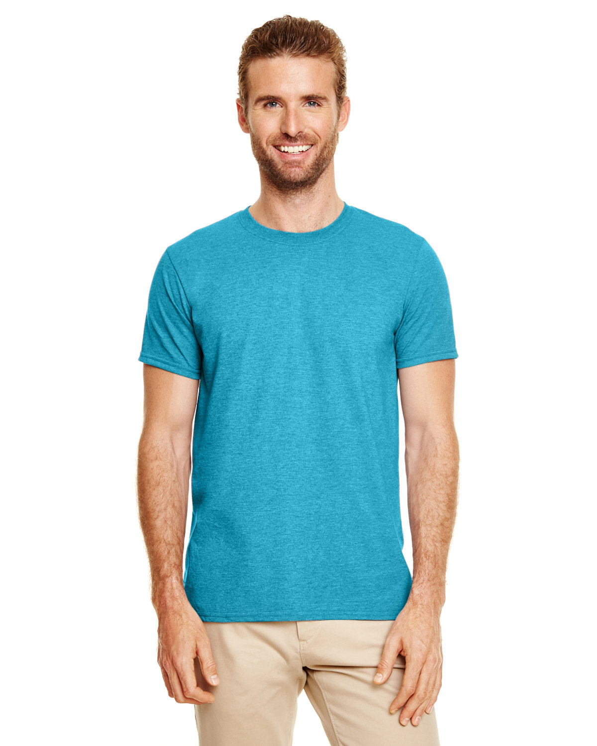 Gildan G640 Adult Preshrunk Ringspun Short Sleeve Plain Softstyle Jersey T-Shirt - Picture 35 of 65
