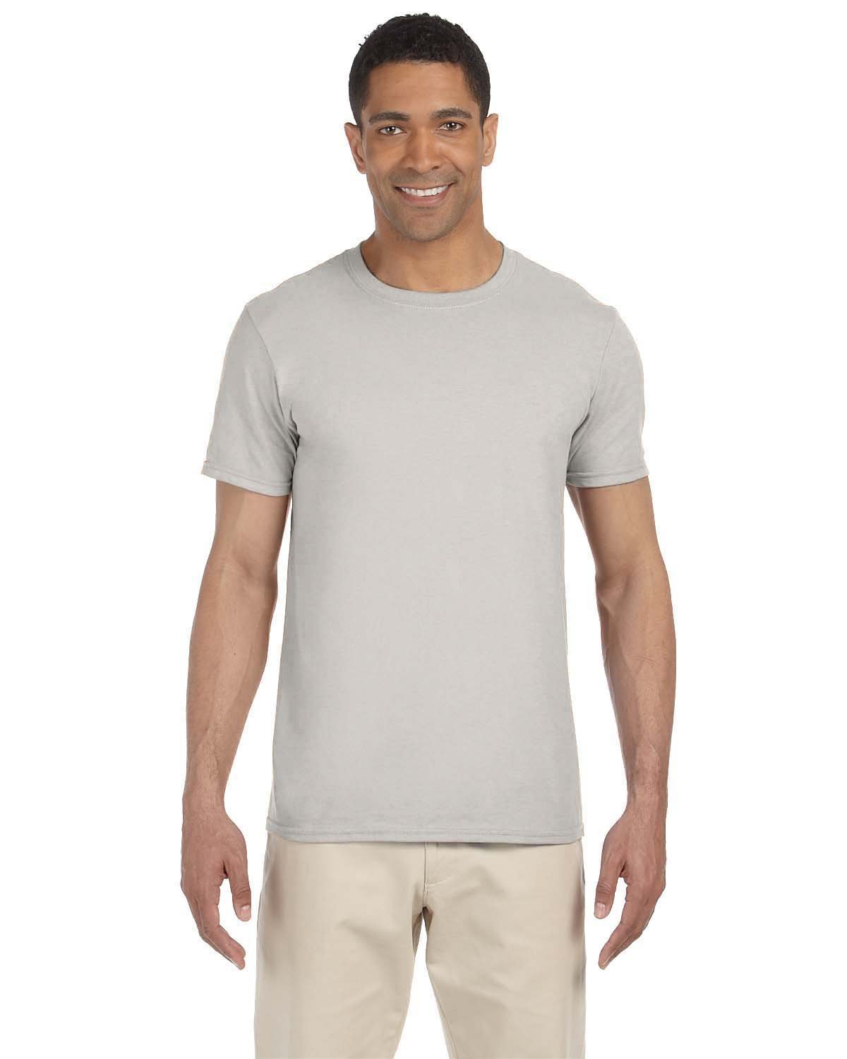 Gildan G640 Adult Preshrunk Ringspun Short Sleeve Plain Softstyle Jersey T-Shirt - Picture 36 of 65