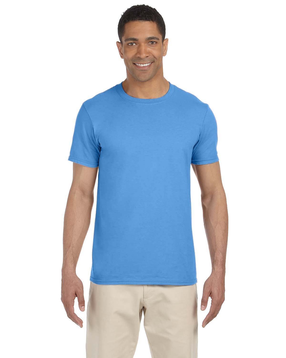 Gildan G640 Adult Preshrunk Ringspun Short Sleeve Plain Softstyle Jersey T-Shirt - Picture 38 of 65