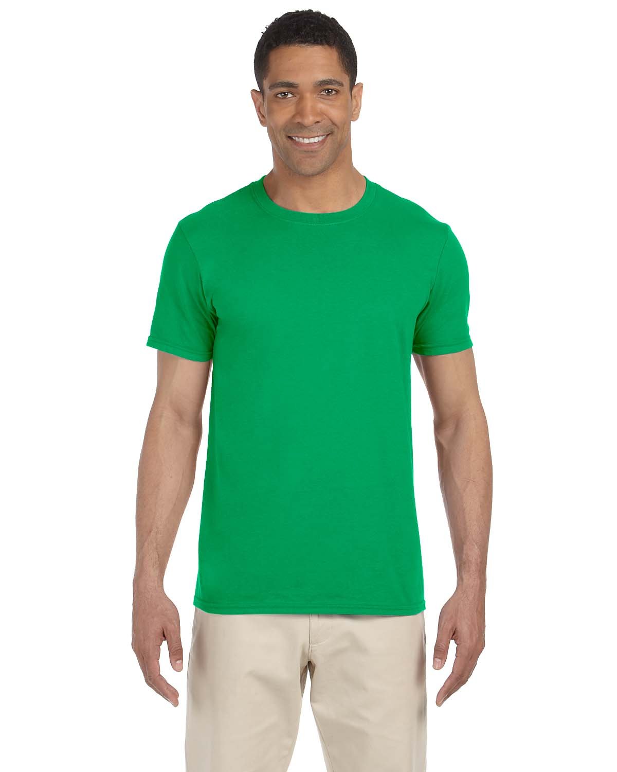 Gildan G640 Adult Preshrunk Ringspun Short Sleeve Plain Softstyle Jersey T-Shirt - Picture 39 of 65