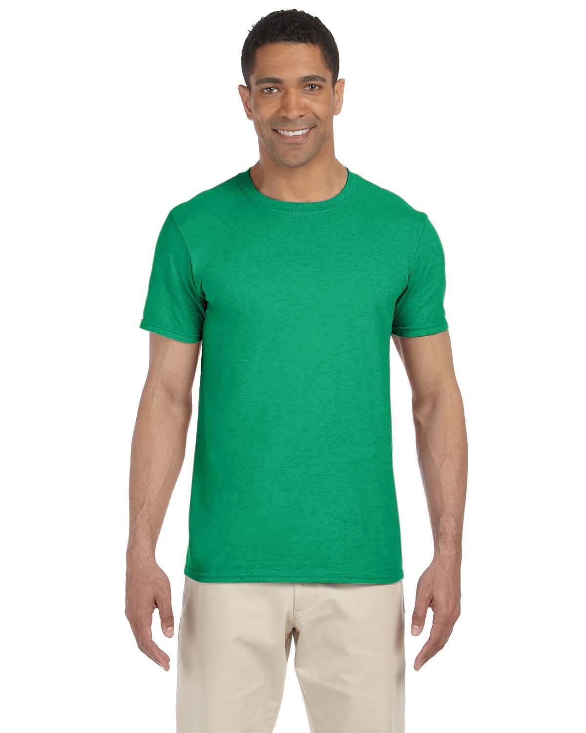Gildan G640 Adult Preshrunk Ringspun Short Sleeve Plain Softstyle Jersey T-Shirt - Picture 41 of 65