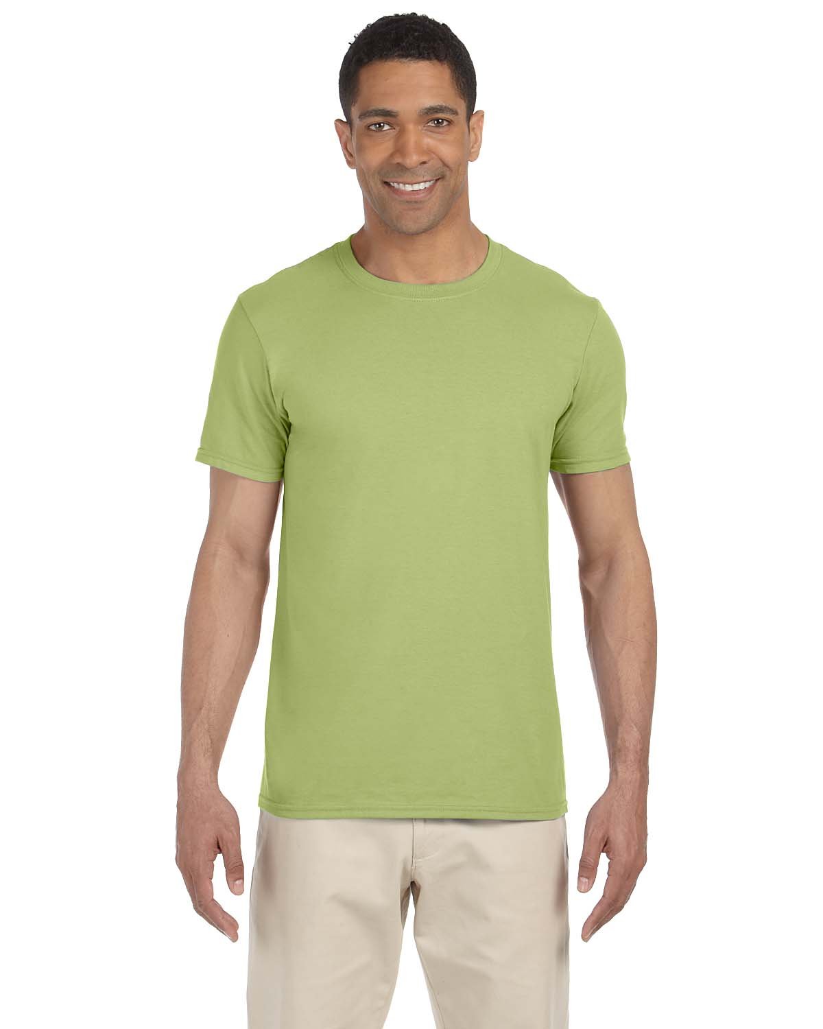 Gildan G640 Adult Preshrunk Ringspun Short Sleeve Plain Softstyle Jersey T-Shirt - Picture 42 of 65
