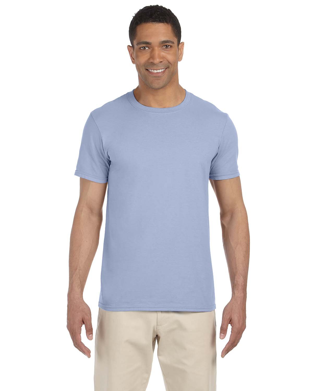 Gildan G640 Adult Preshrunk Ringspun Short Sleeve Plain Softstyle Jersey T-Shirt - Picture 43 of 65