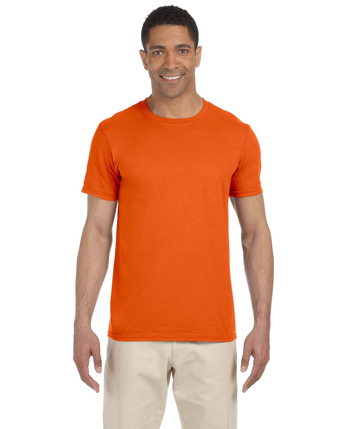 Gildan G640 Adult Preshrunk Ringspun Short Sleeve Plain Softstyle Jersey T-Shirt - Picture 52 of 65