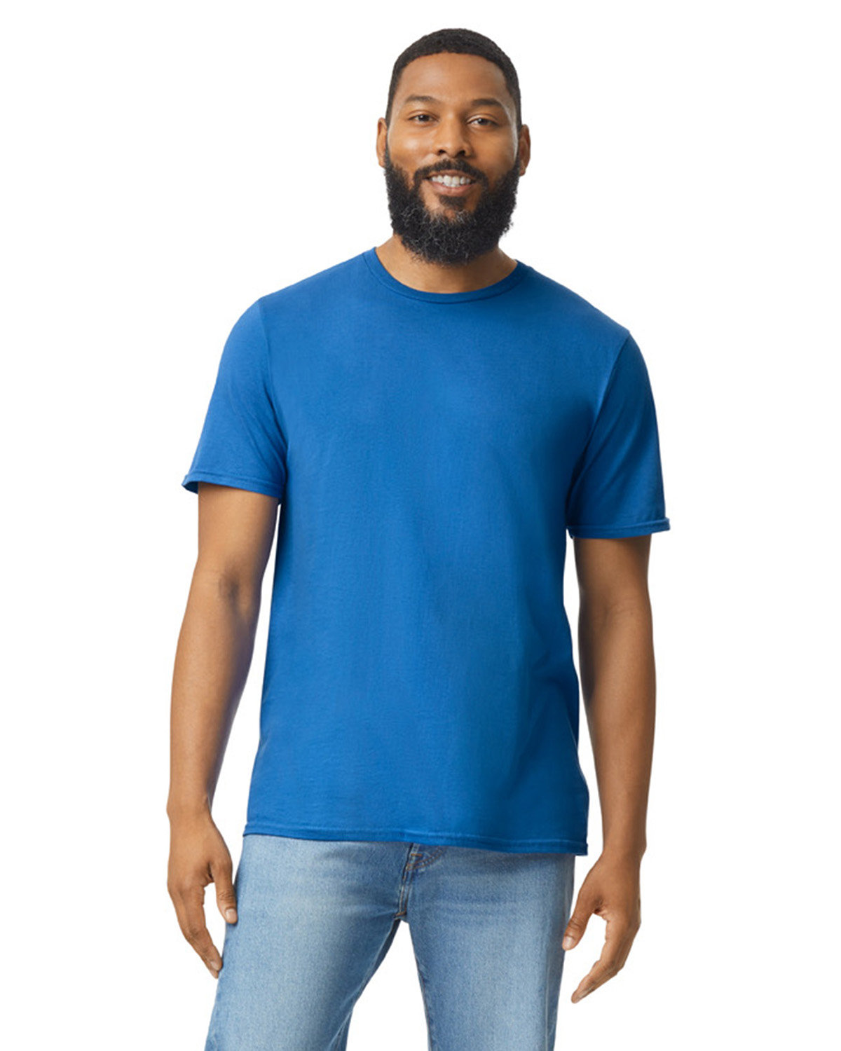 Gildan G640 Adult Preshrunk Ringspun Short Sleeve Plain Softstyle Jersey T-Shirt - Picture 57 of 65
