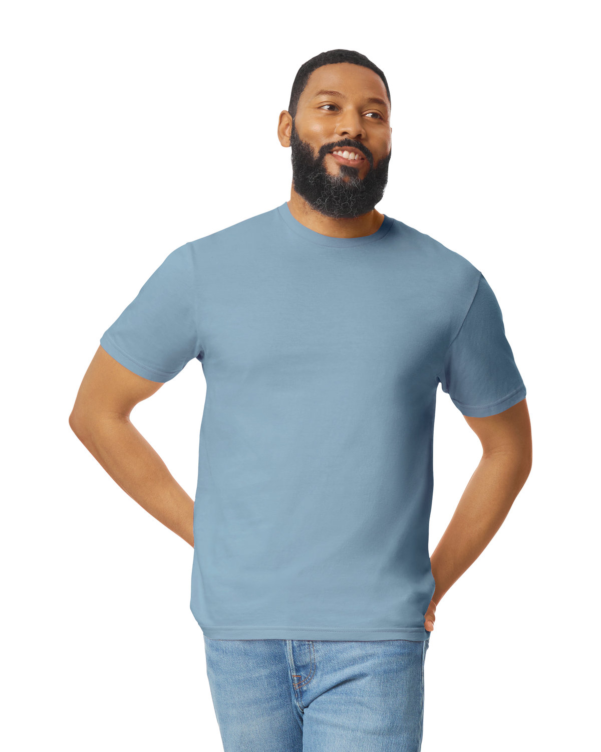 Gildan G640 Adult Preshrunk Ringspun Short Sleeve Plain Softstyle Jersey T-Shirt - Picture 63 of 65