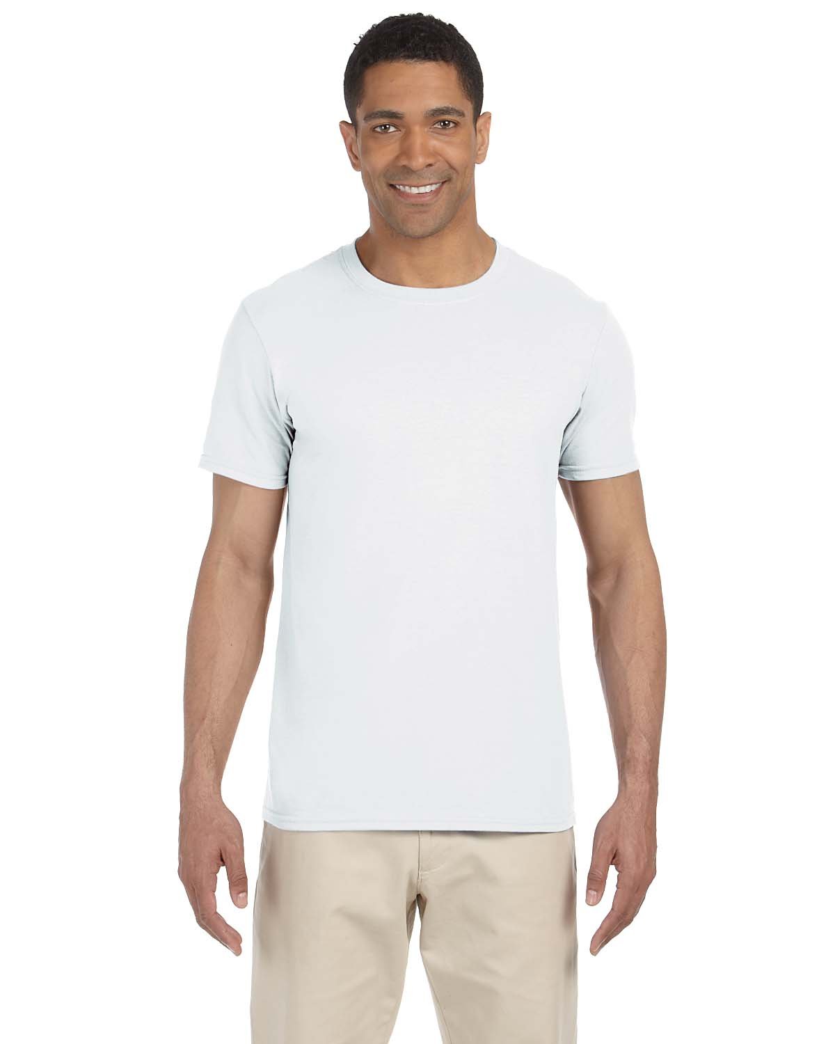 Gildan G640 Adult Preshrunk Ringspun Short Sleeve Plain Softstyle Jersey T-Shirt - Picture 65 of 65