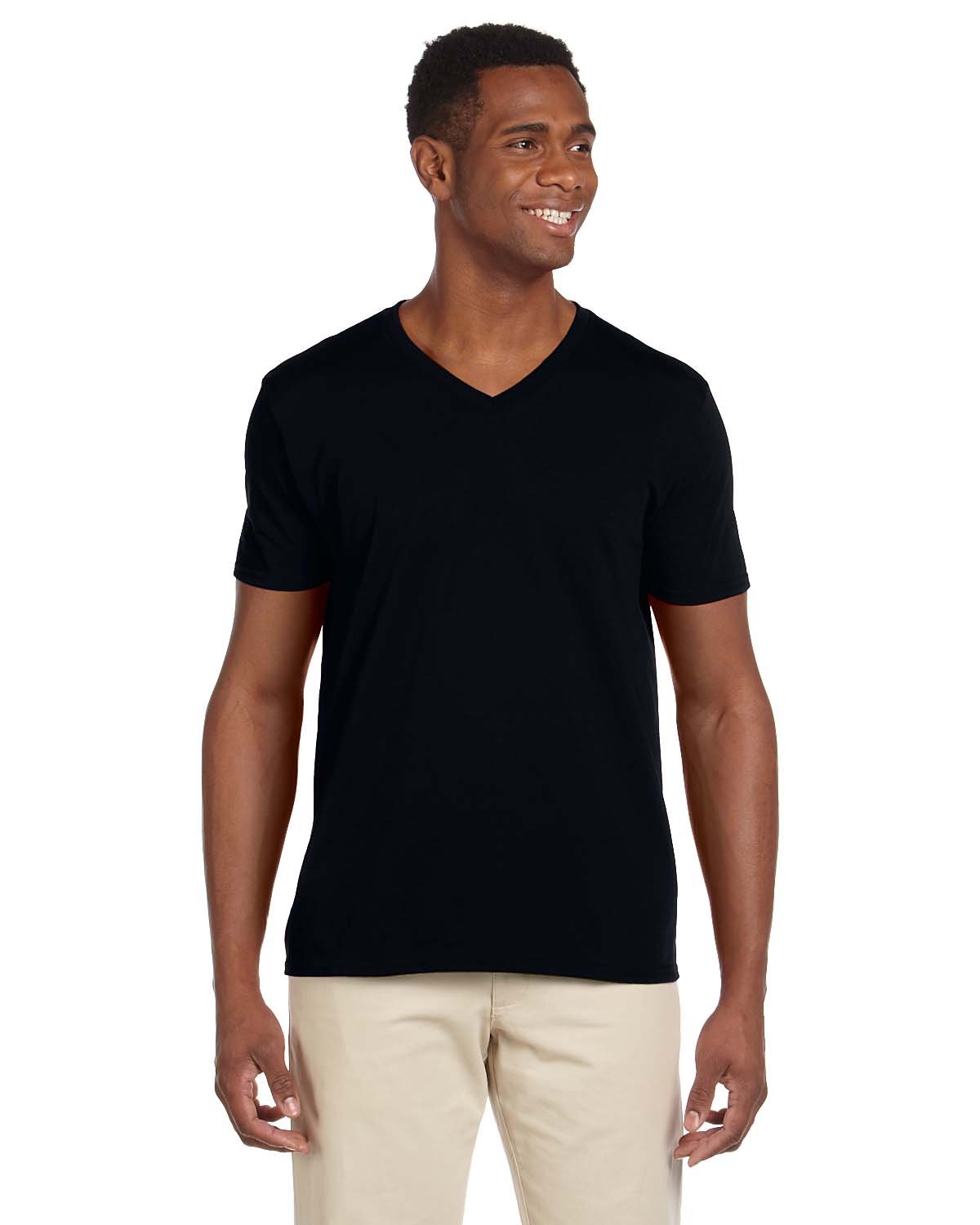 5 Pack Of Gildan G64V Adult Softstyle T Shirt Mitered V-Neck Stylish T-Shirt - Picture 2 of 11