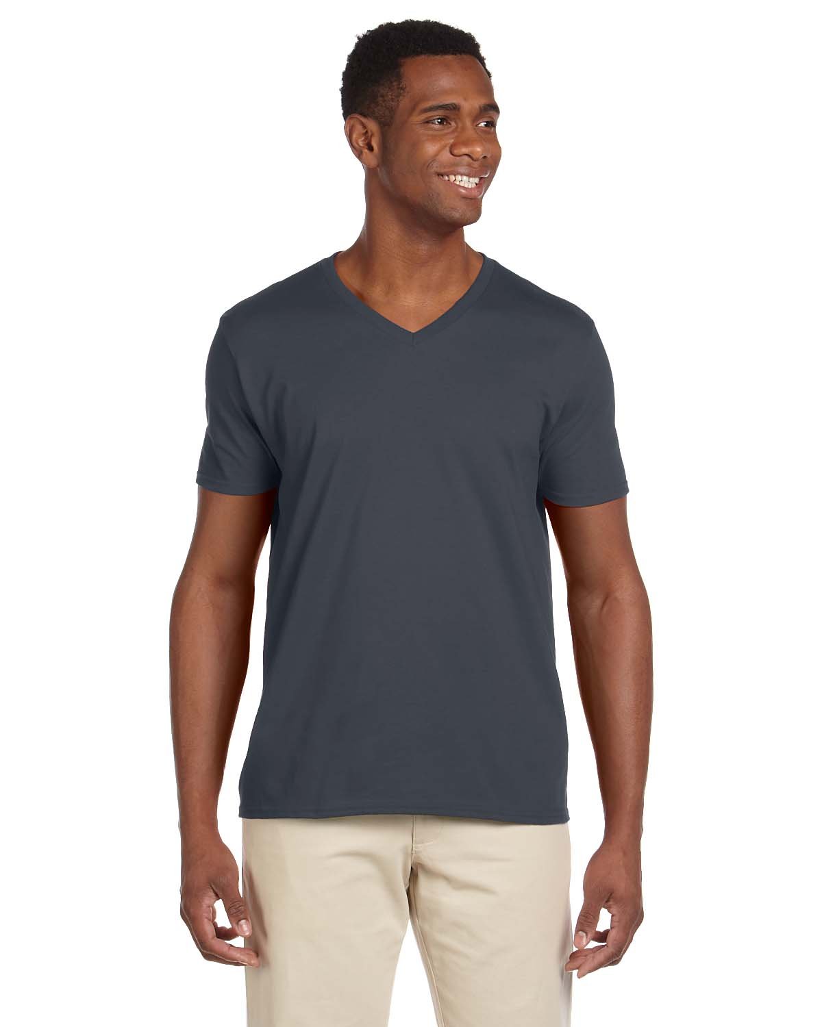 5 Pack Of Gildan G64V Adult Softstyle T Shirt Mitered V-Neck Stylish T-Shirt - Picture 3 of 11