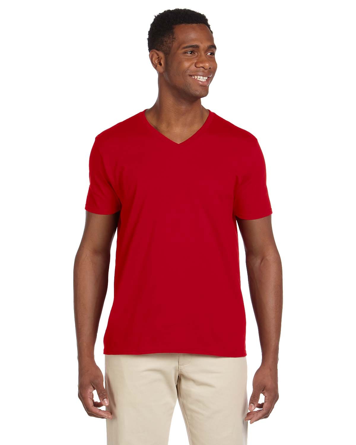 5 Pack Of Gildan G64V Adult Softstyle T Shirt Mitered V-Neck Stylish T-Shirt - Picture 4 of 11