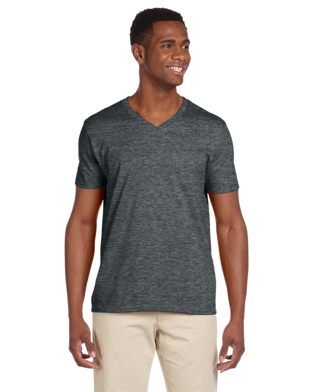 5 Pack Of Gildan G64V Adult Softstyle T Shirt Mitered V-Neck Stylish T-Shirt - Picture 5 of 11