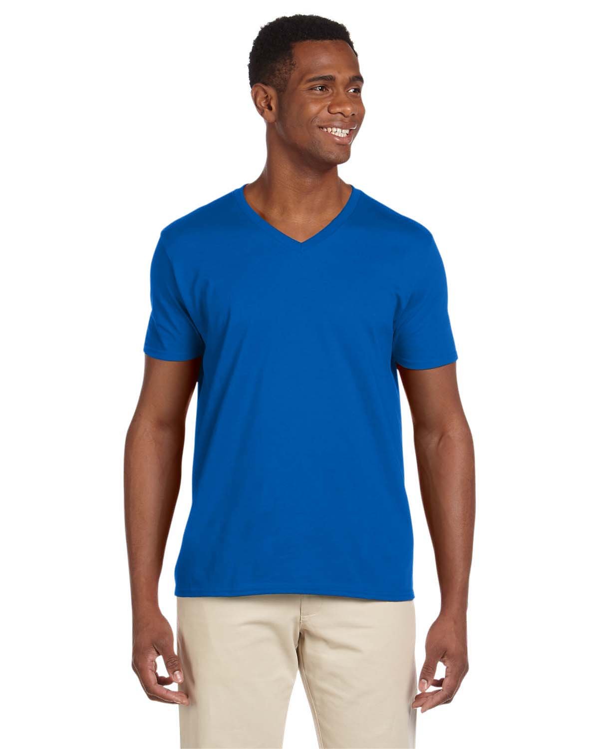 5 Pack Of Gildan G64V Adult Softstyle T Shirt Mitered V-Neck Stylish T-Shirt - Picture 9 of 11
