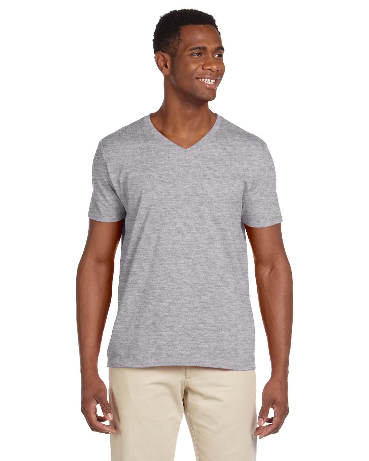 5 Pack Of Gildan G64V Adult Softstyle T Shirt Mitered V-Neck Stylish T-Shirt - Picture 10 of 11
