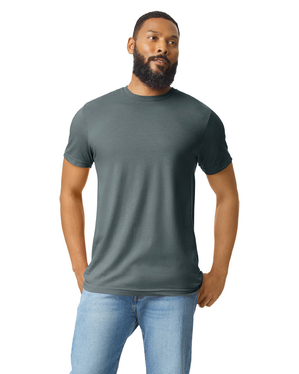 5 Pack Of Gildan G670 Mens Short Sleeve Plain Tee Softstyle CVC Stylish T-Shirt - Picture 9 of 27
