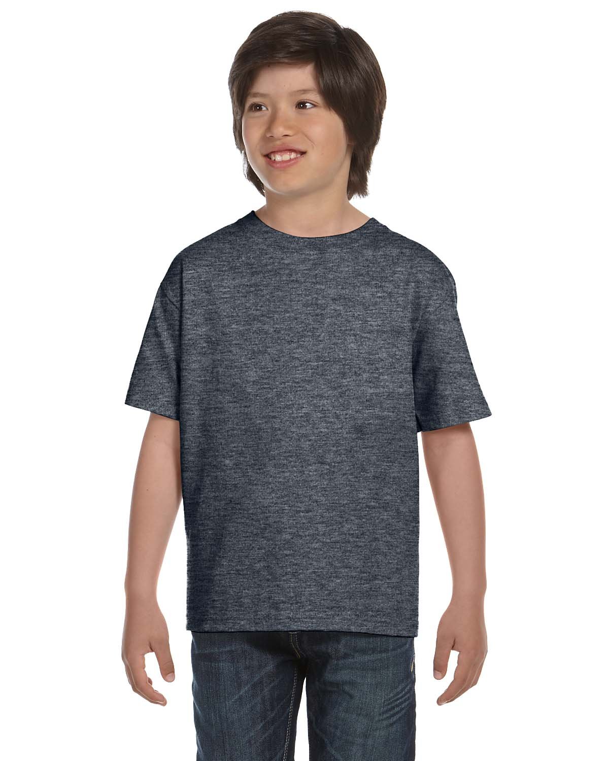 Gildan G800B Youth 50/50 USA Cotton/Polyester Short Sleeve Tee Stylish T-Shirt - Picture 7 of 29